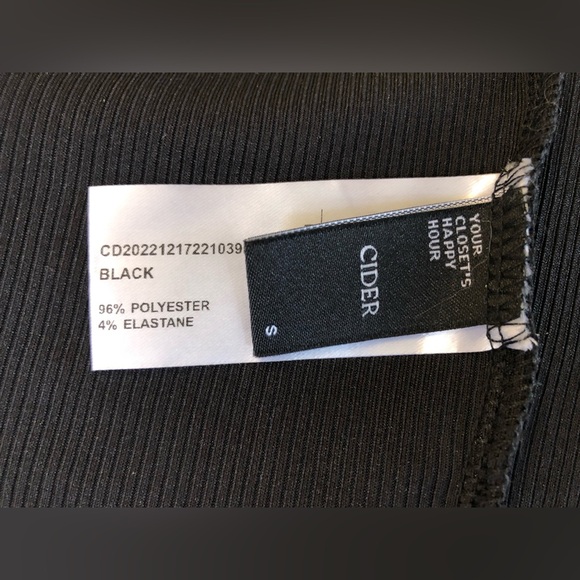 Black Strap Dress with Side Slit, Cider - Picture 6 of 6